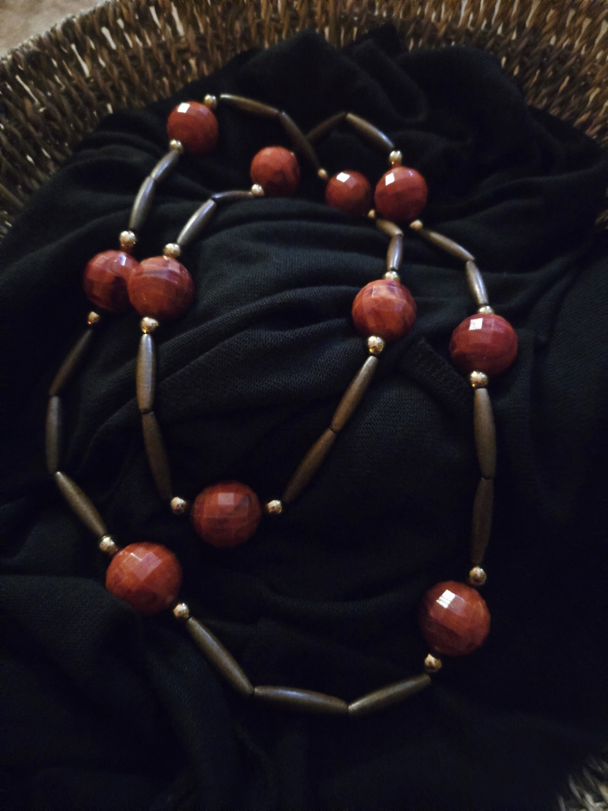 Instant BOHO Collection!Costume Jewelry 16 Piece Lot: Wood, Dyed Howlite, Seeds