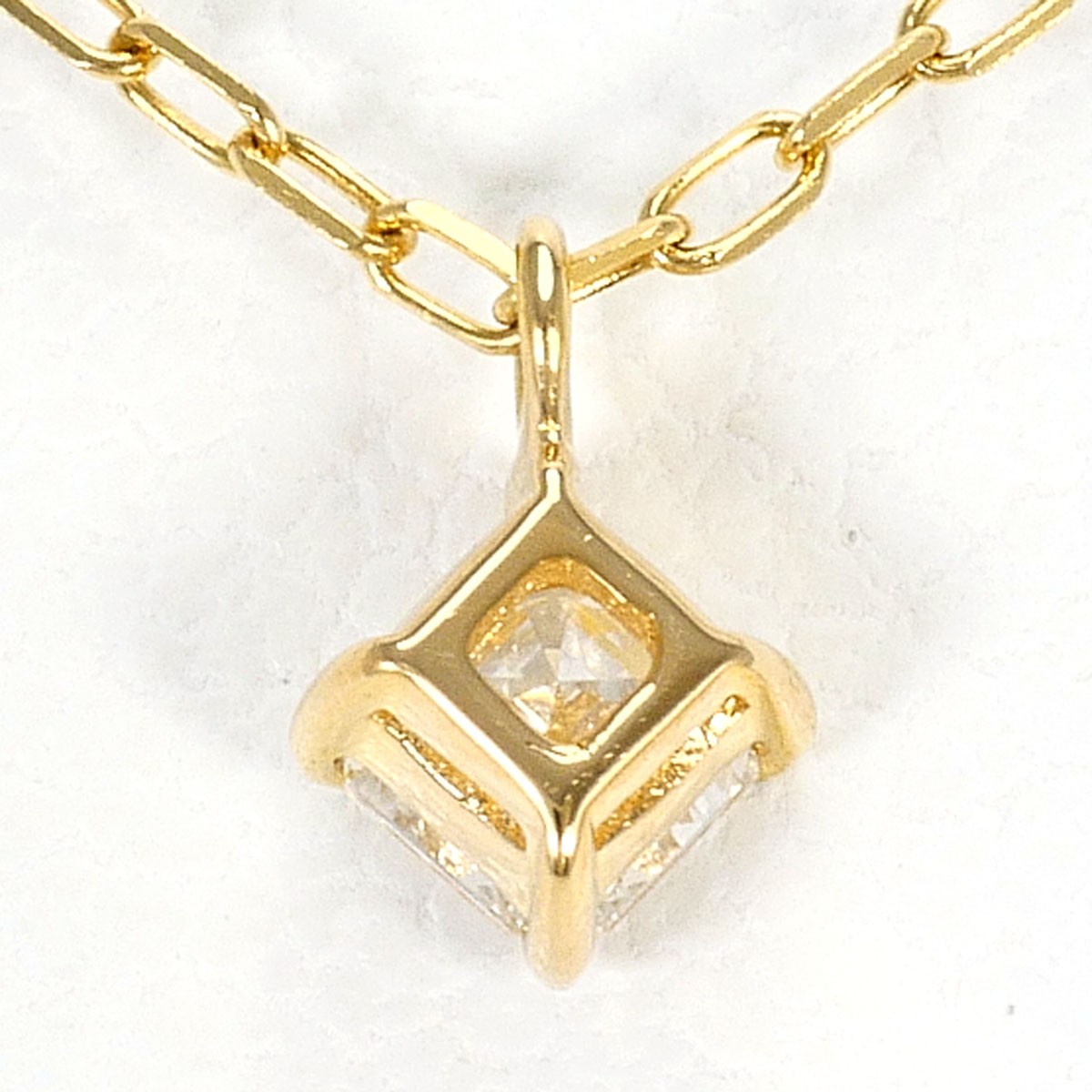 Orefice K18 18k gold Necklace Diamond 0.08ct 0.8g 40cm Free shipping Used