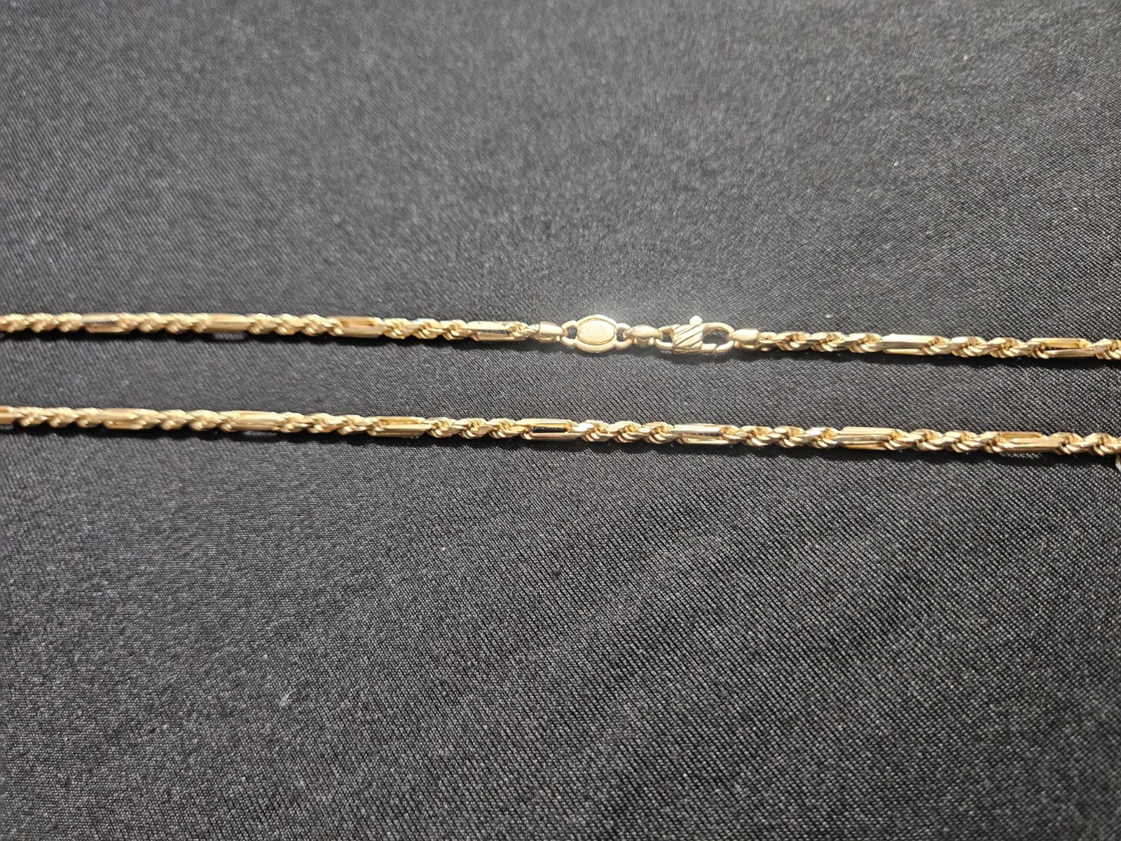14k Milano Figarope Chain Yellow Gold 3mm Wide 19 grams 22 inch long