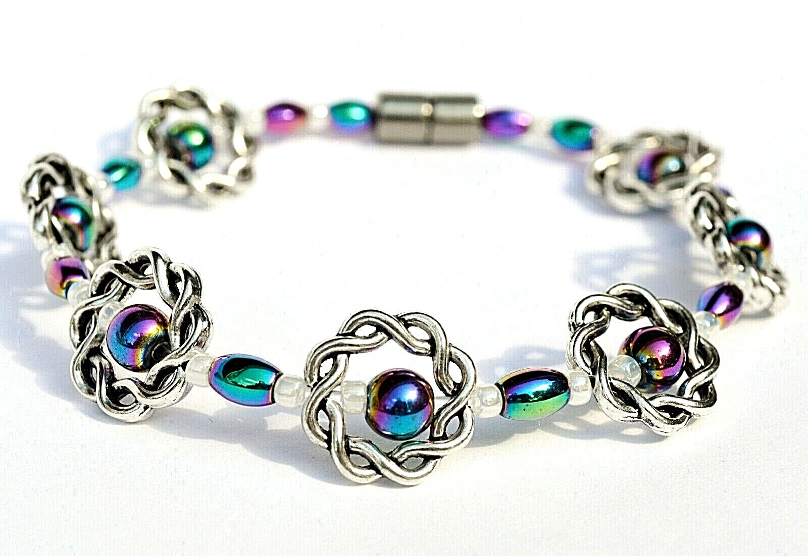 Rainbow Magnetic Hematite Anklet Necklace Bracelet All Ages LOVE THIS