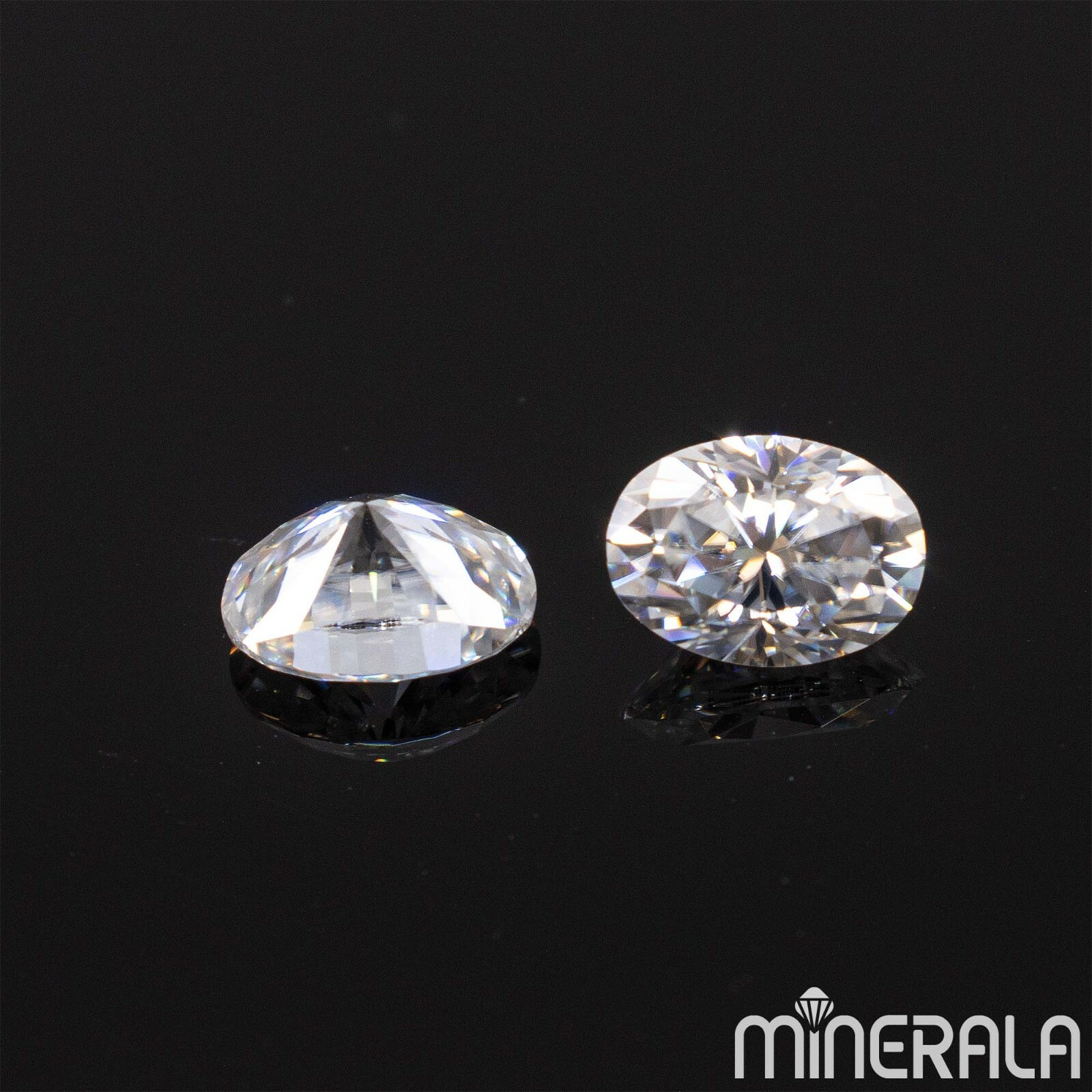LAB MOISSANITE OVAL FACETED DIAMOND CUT D – E WHITE COLOR VVS CLARITY WP0271F