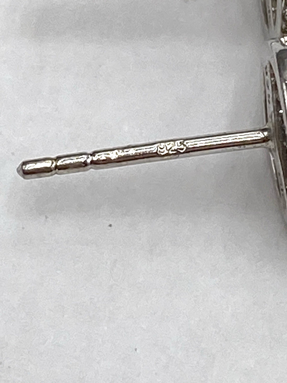 925 OTC Diamonds Earrings Studs Sterling Silver Round