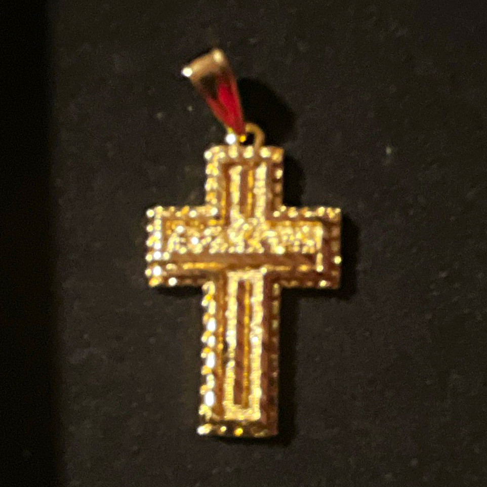 14K Gold Filled Last Supper Cross Pendant