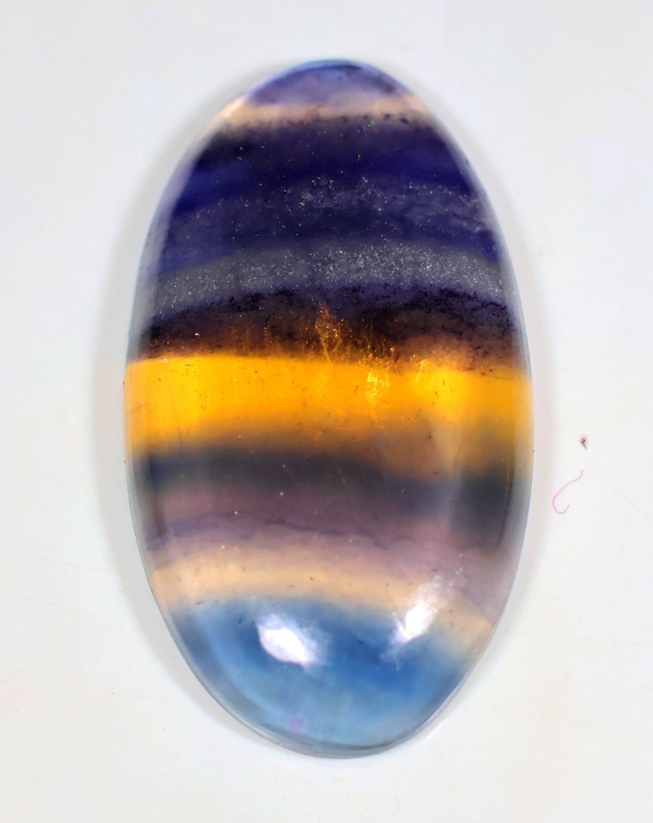 40 Crt 6X19X34 mm Natural Multi Purple Fluorite Oval Cabochon Gemstone KC-117