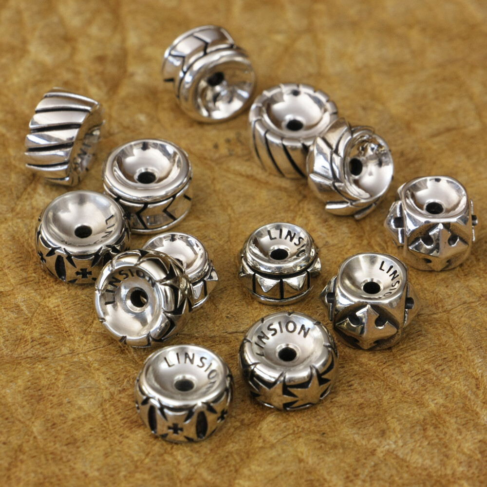 Cupronickel Accessory 12mm Round Beads Hawk eye gem Punk Bracelet CP476D