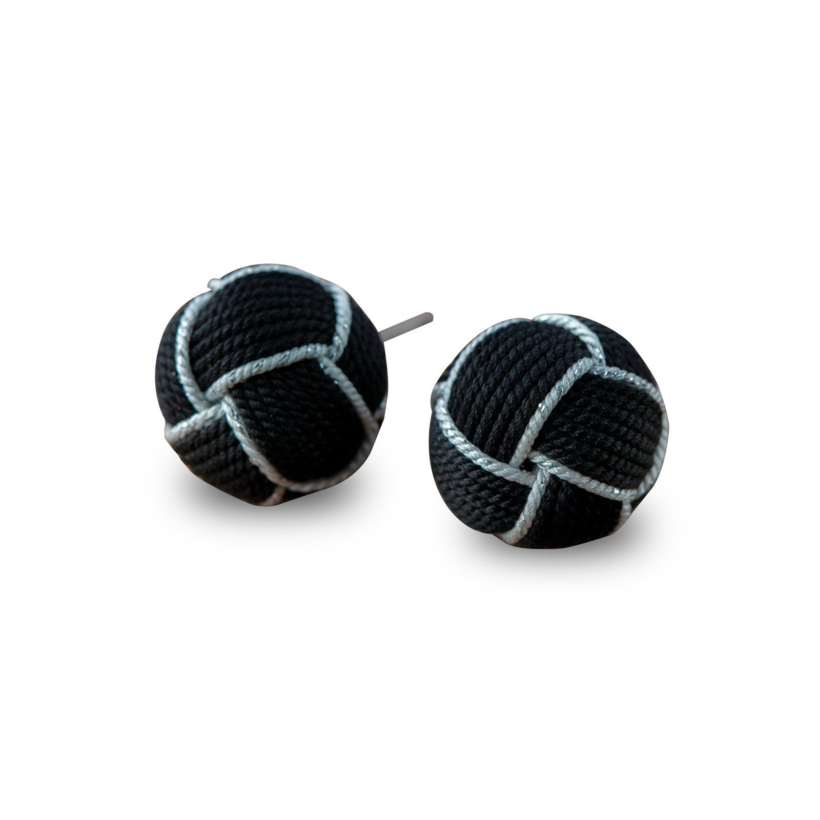 No-ren Odamaki Earrings Kyo-kumihimo Black Japan