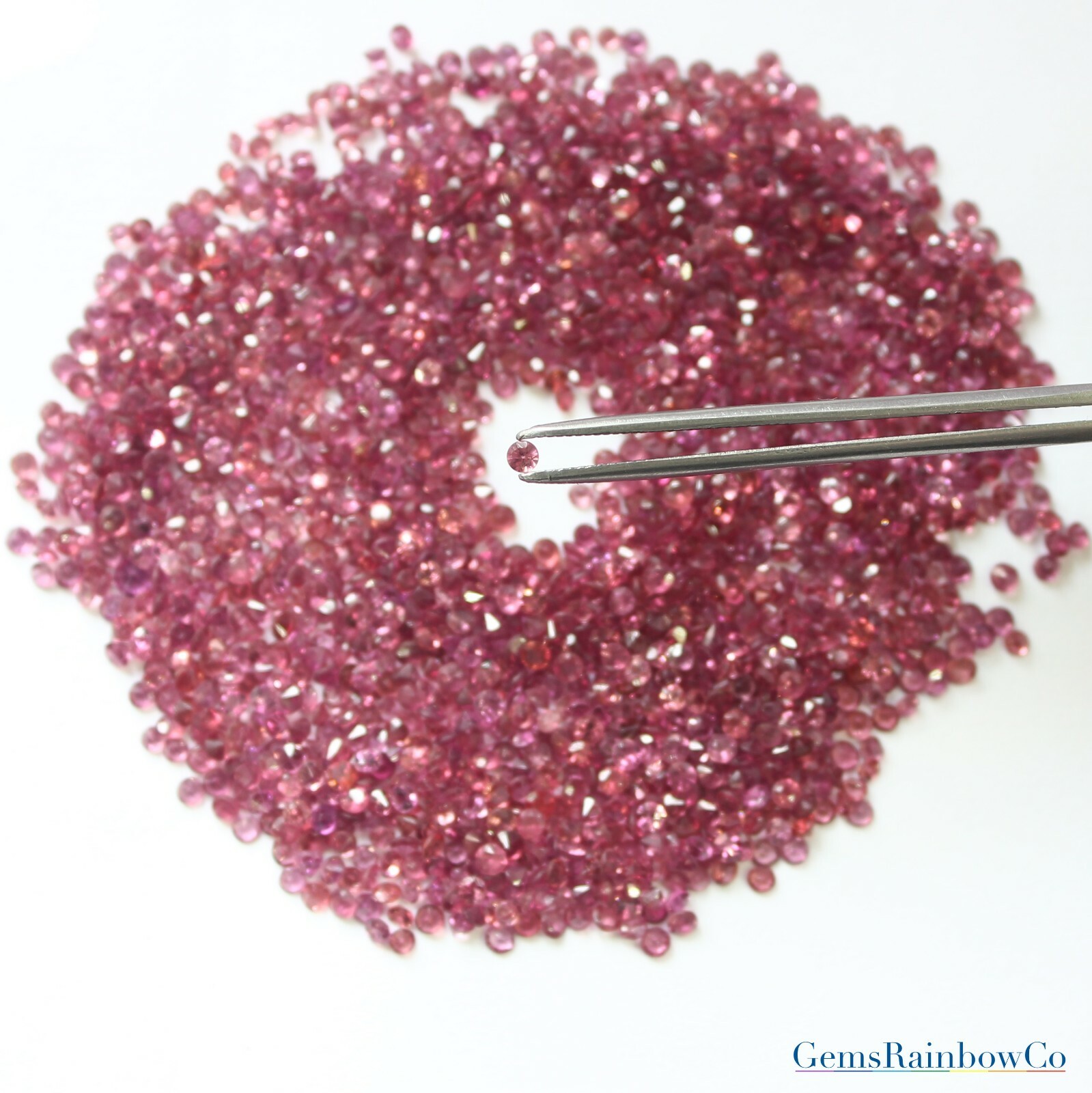 Natural Rhodolite Garnet Round Cut 2mm to 2.5mm Loose gemstone, in Lots 50 Piece