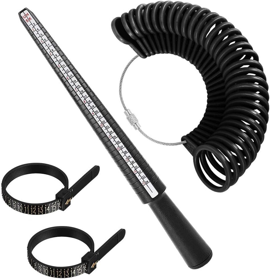4-Piece Ring Size Measuring Tool Set for Accurate Jewelry Making and Gifting