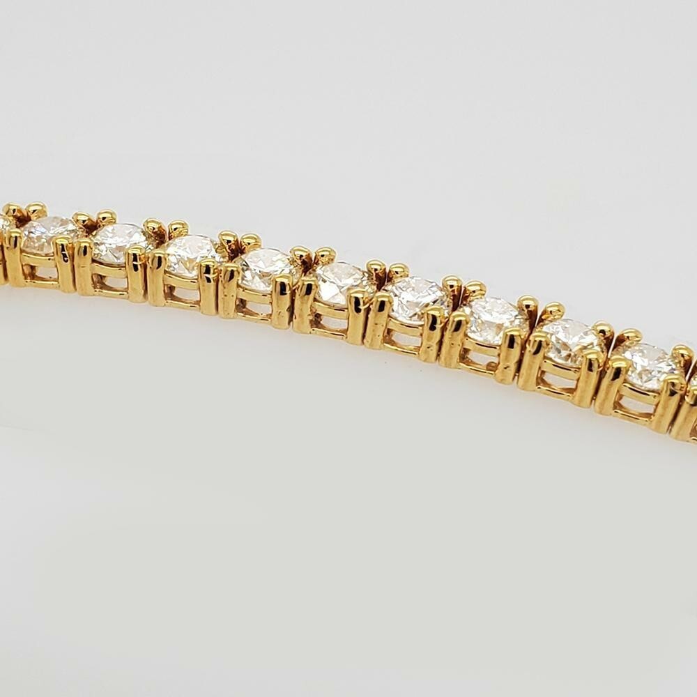 Wedding Gift 4.5Ct Round GH/VSSI Natural Diamond Tennis Bracelet 14K Yellow Gold