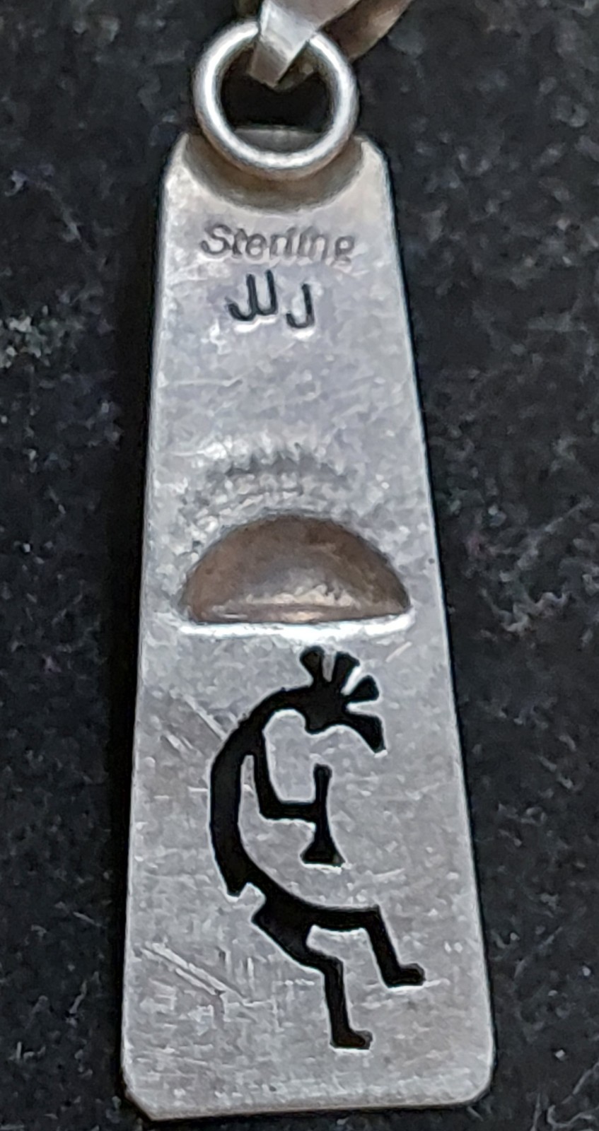 JJJ Sterling Silver Native American Cut Out Kokopelli Pendant Charilite Nice!