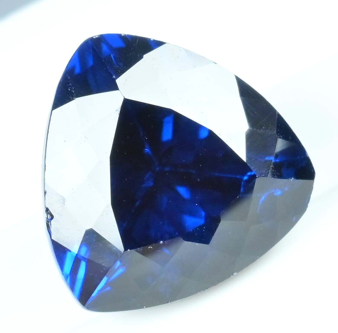 20.85 Ct Natural Arkansas Blue Benitoite Certified Excellent Trillion Gemstone