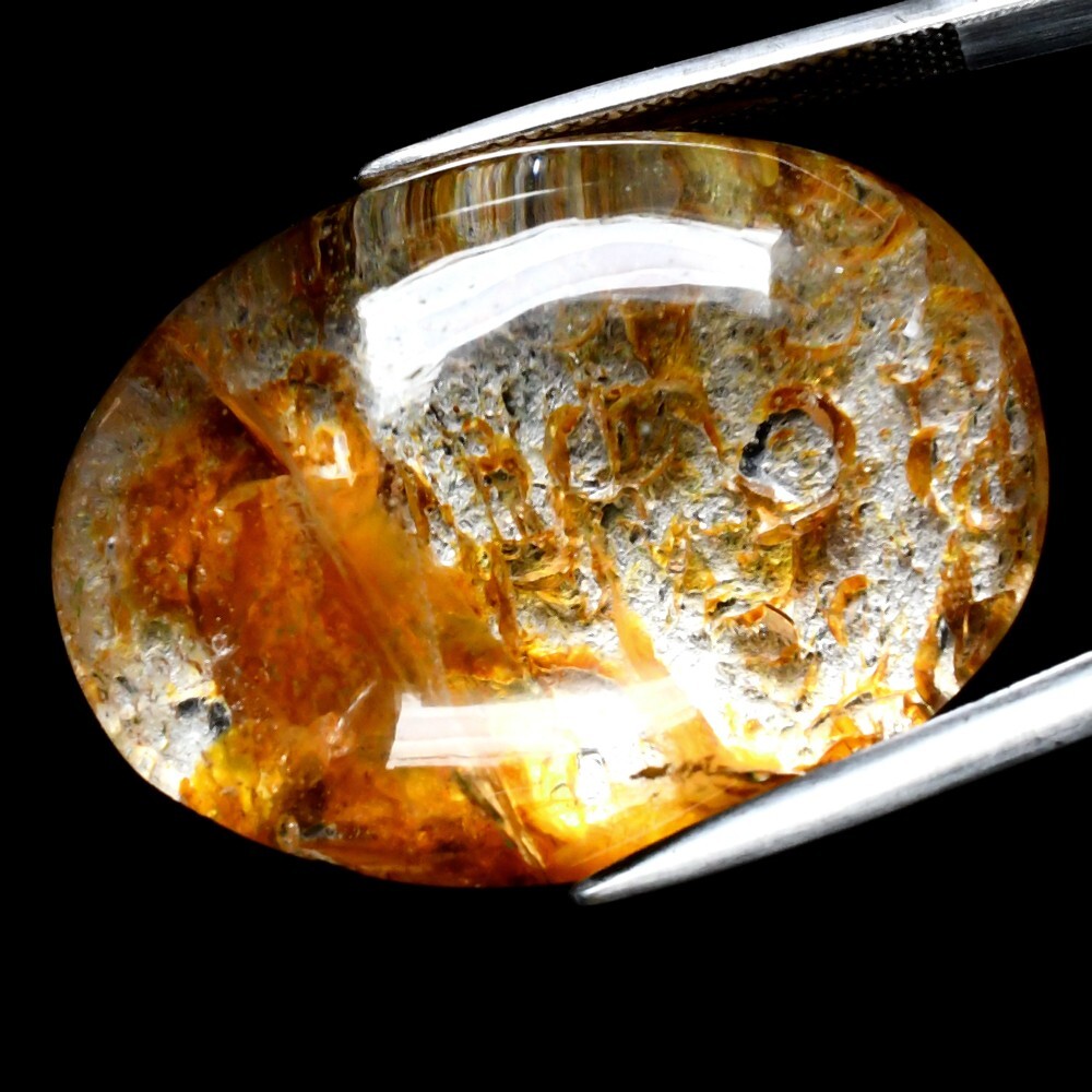 💎 60.37ct Oval Cabochon Natural White Quartz Inclusions – Stunning, Myanmar Gem
