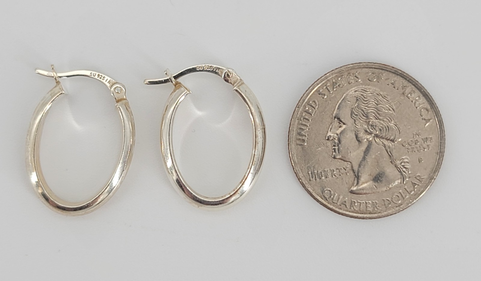 Sterling Silver Lot of 4 Pairs of Pierced Earrings Marked 925 or Sterling