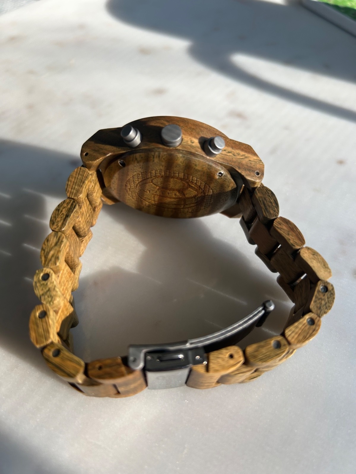 Earth – Wood Watch Chronograph color Khaki wood grain