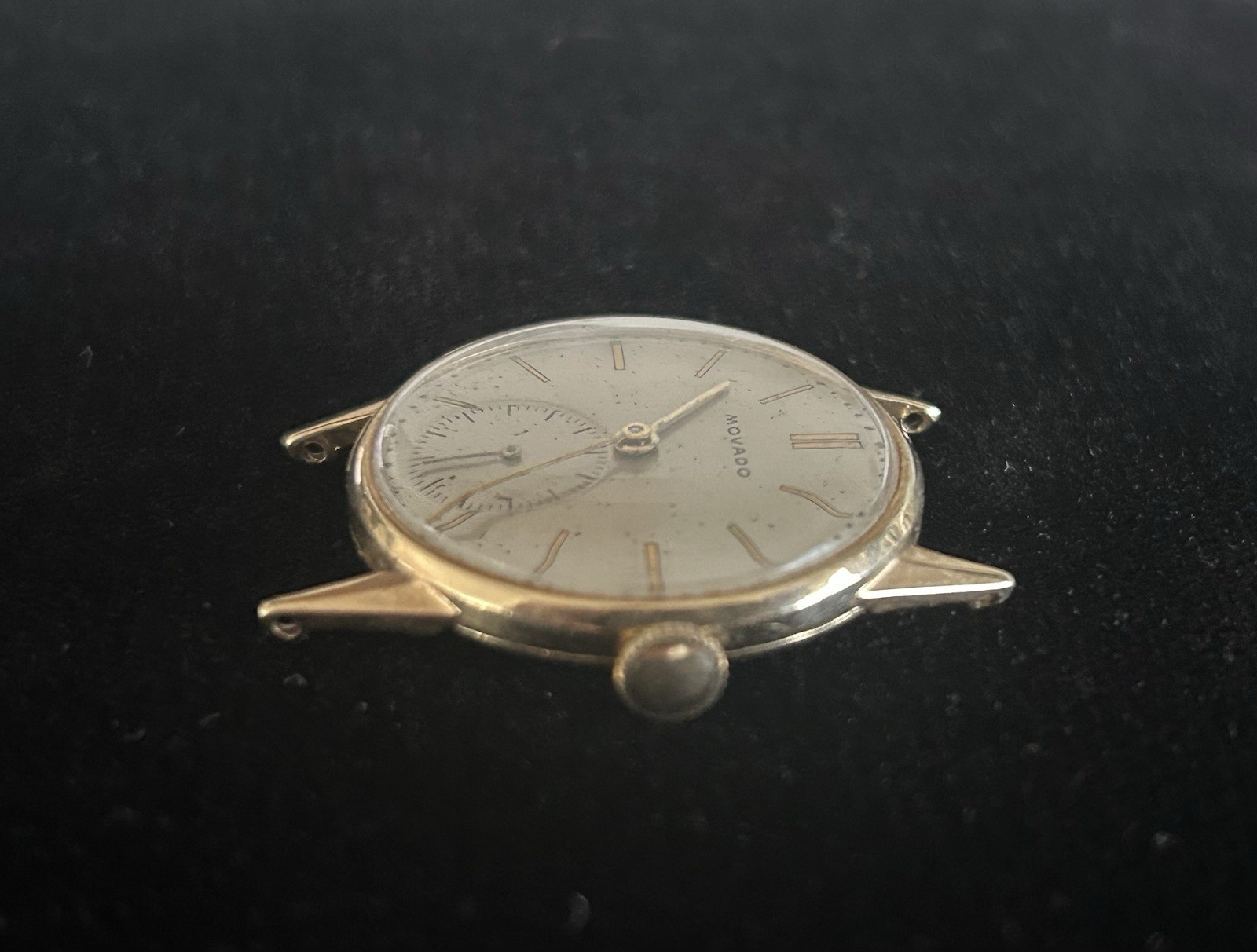 28mm Unisex 14k Yellow Gold Vintage Movado Watch Runs