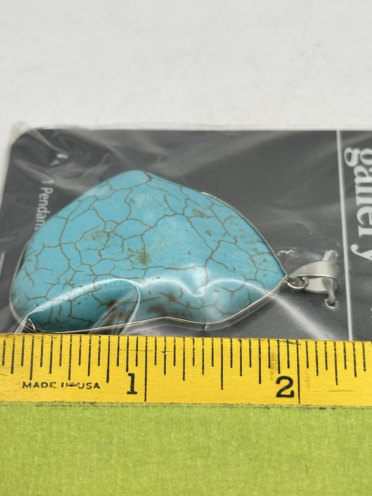 Halcraft Bead Gallery Semi Precious Stone Pendant Turquoise Dyed Howlite Drop