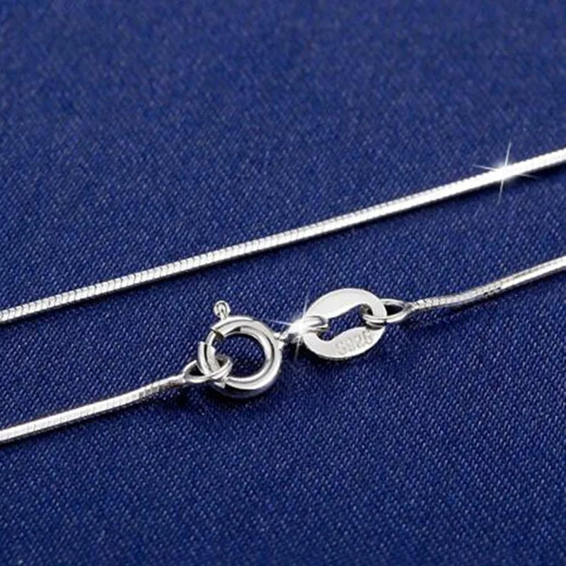Real Solid 925 Sterling Silver Chain Necklace Italian Made Fine Jewelry For Unis