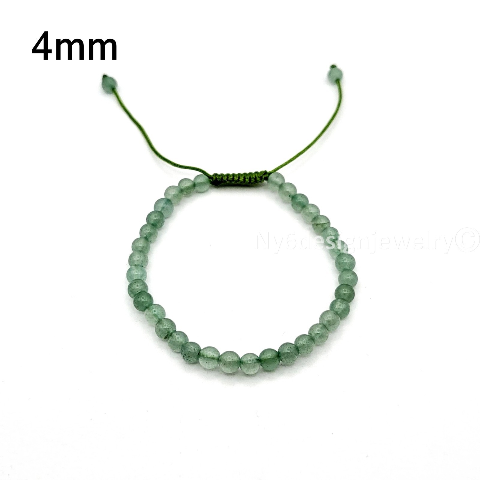 Macrame Natural Green Aventurine Bracelet Adjustable Knotting Crystal Healing