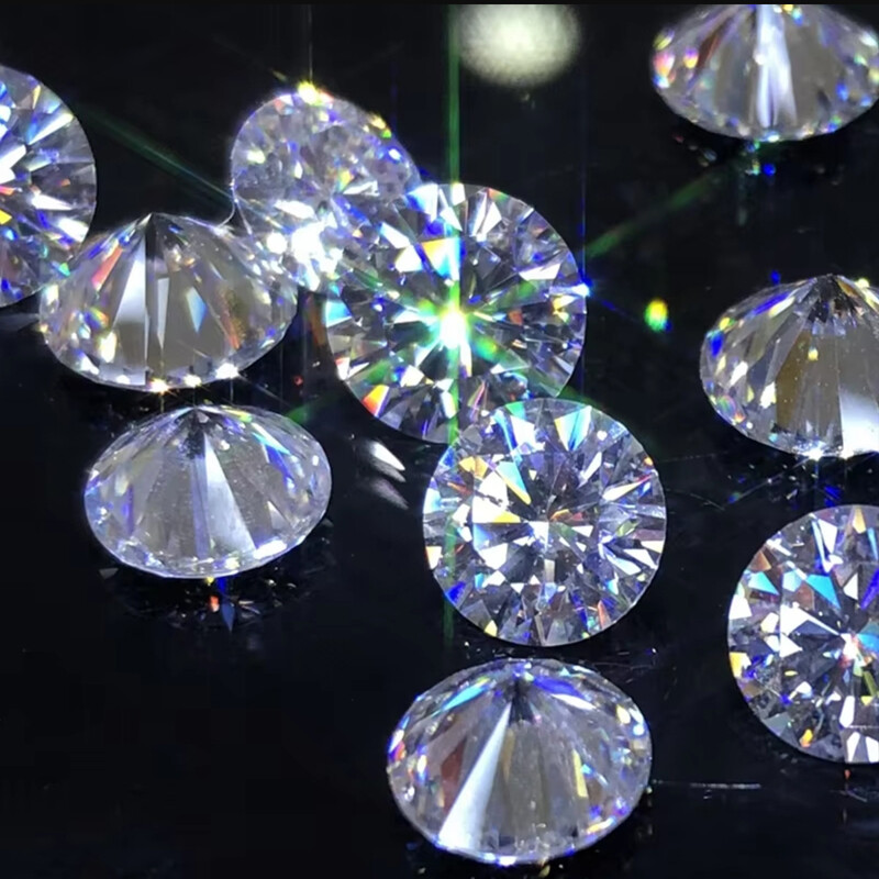 25mm 50Ct Round Cut Loose Moissanite D Color VVS1 Real Gemstone Pass Tester