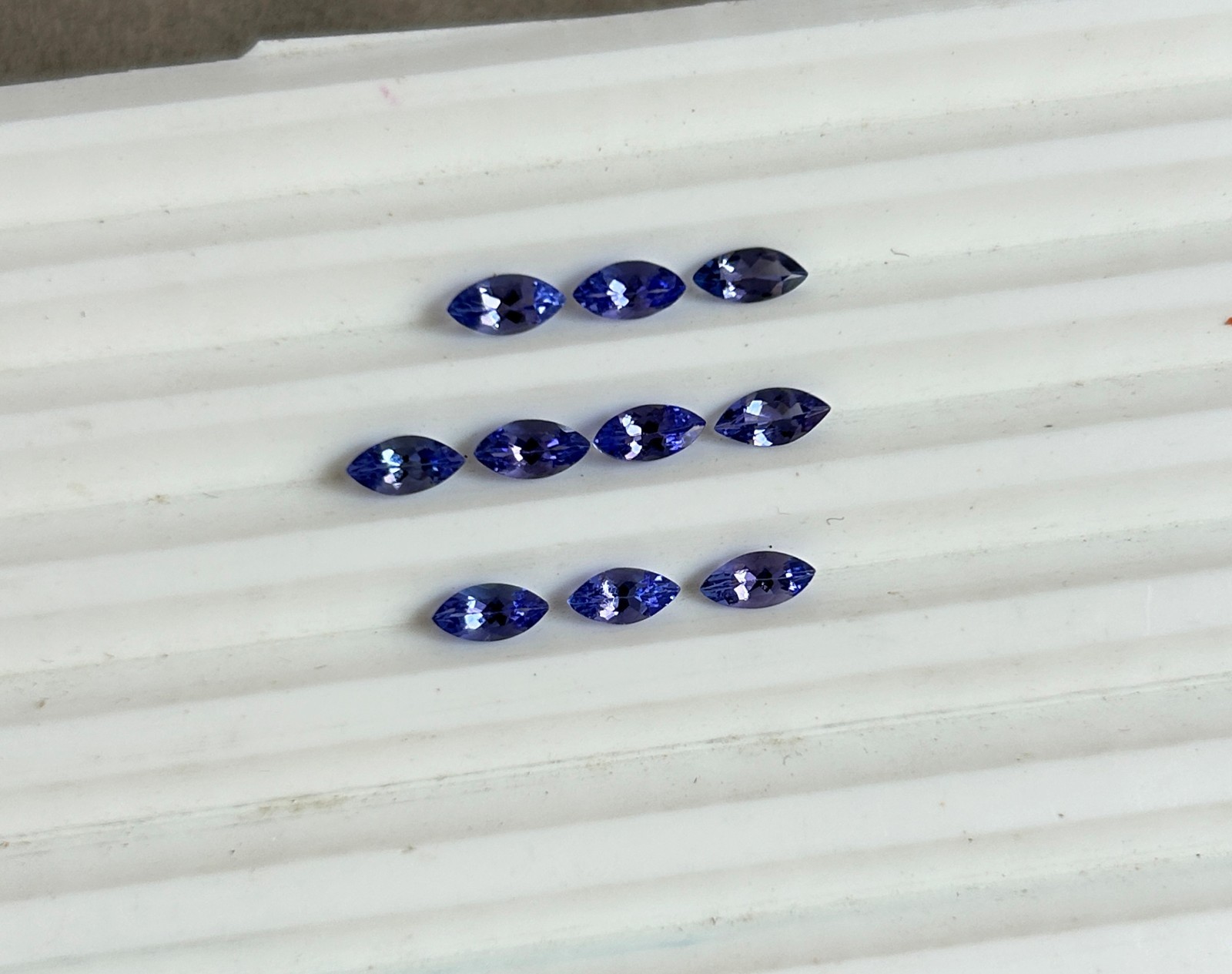 5×2.50 mm Marquise cut Natural Tanzanite Loupe clean Stones 10 pcs matching set