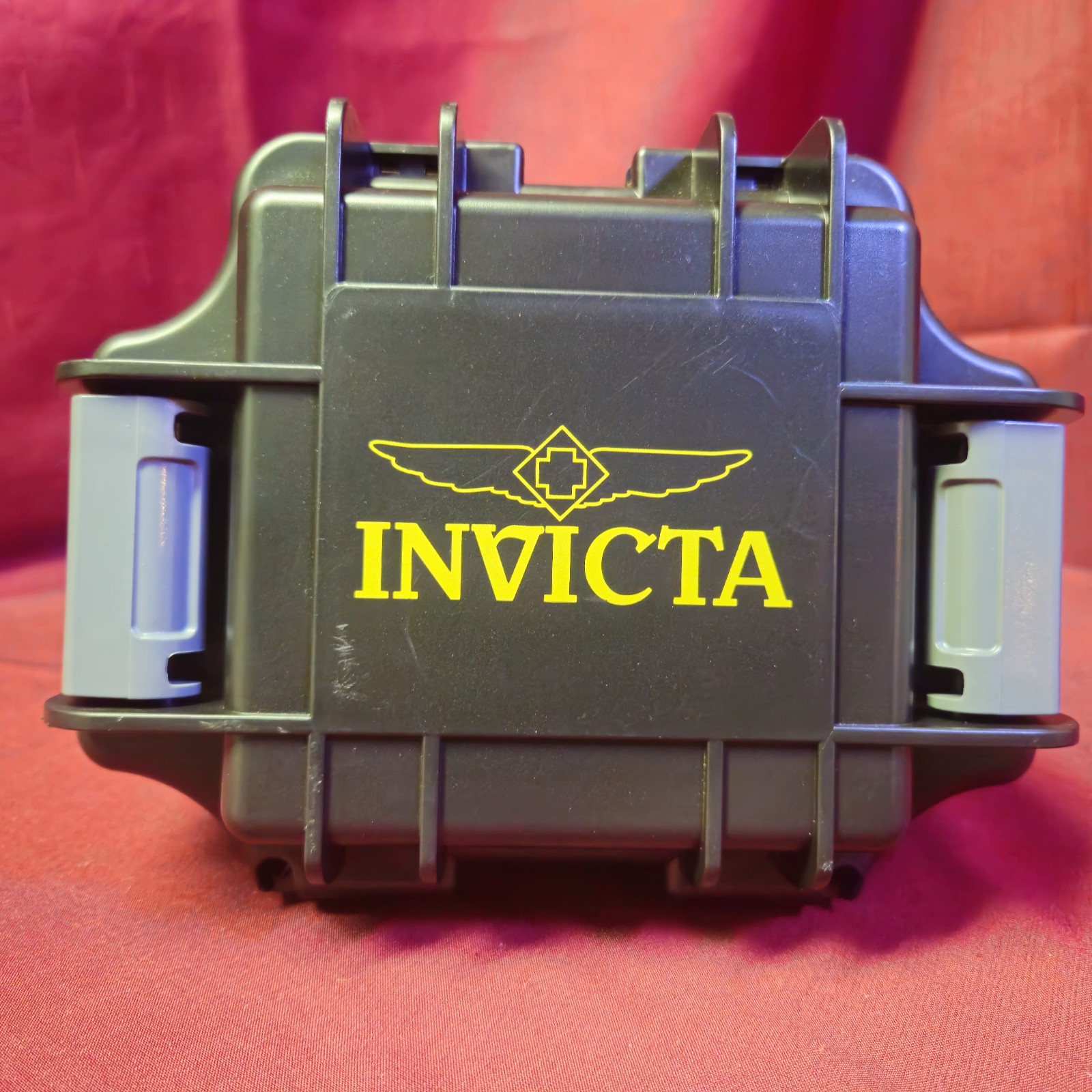 Invicta Pepsi Jubillee Watch Case – Single – Black With Gray – Yellow Lettering