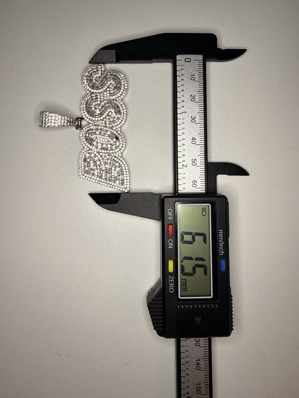 925 Sterling Silver BOSS Pendant Iced Out CZ Hip Hop Charm