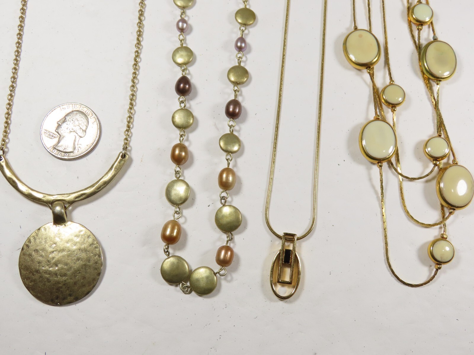 Lia Sophia Avon Necklaces Lot 9-17″ Gold Tone Gorgeous All Signed C5015