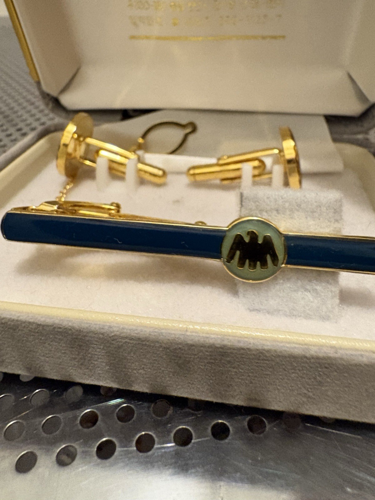 Chonan Baekseok University Republic of South Korea Cuff Link & Tie Clip Set