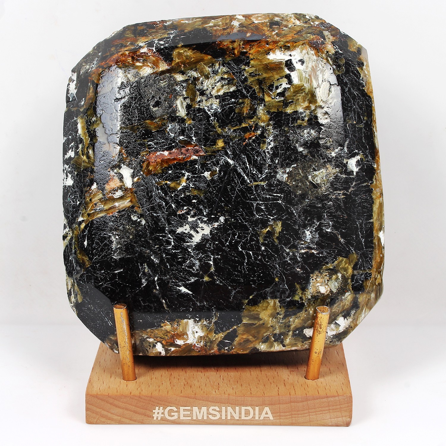 1.1 Kg Natural Black Tourmaline Collectors’ Grade Untreated Emerald Cut Gemstone
