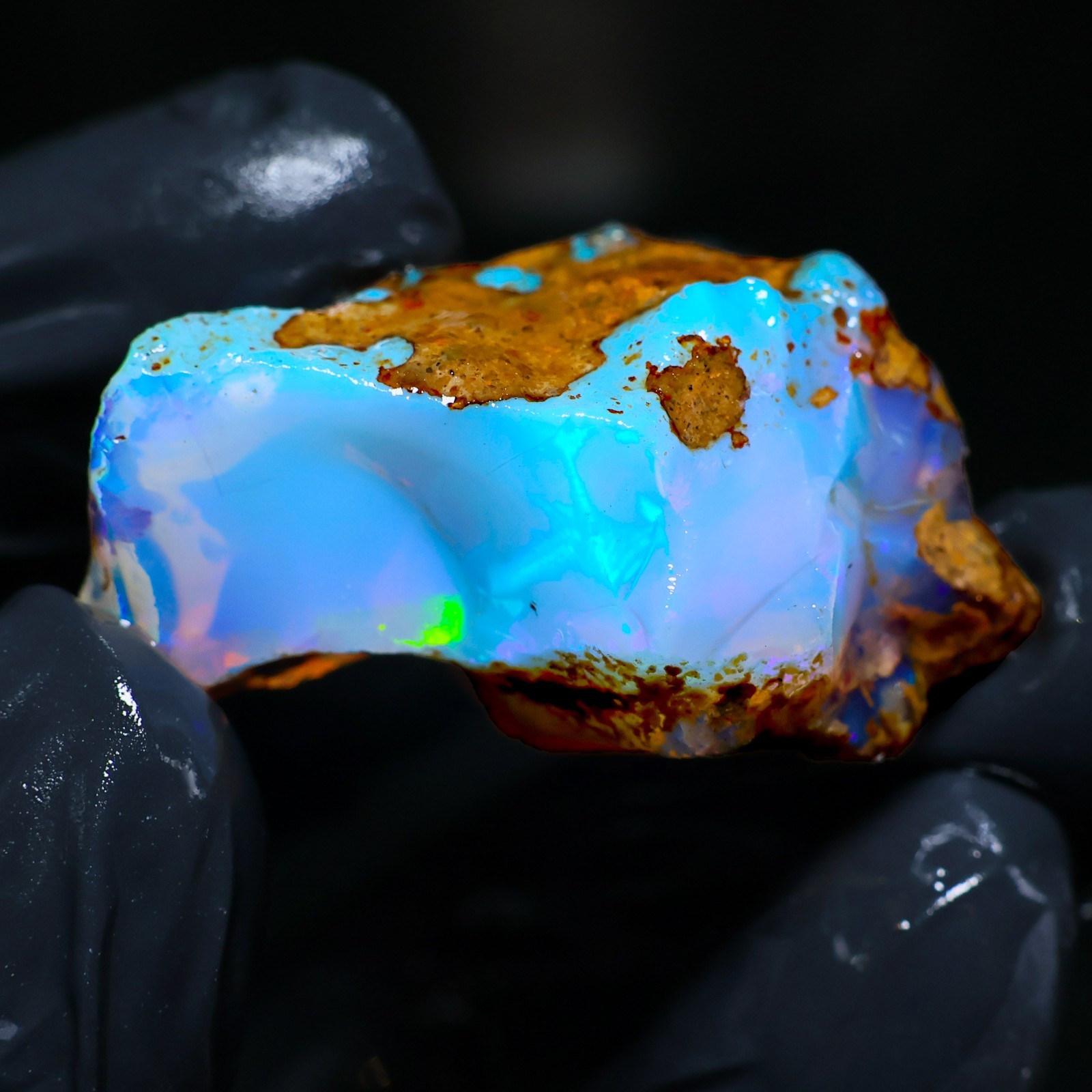 Natural Ethiopian Welo Opal Rough 47.45 Ct Gemstone – Bright Play of Color Fire