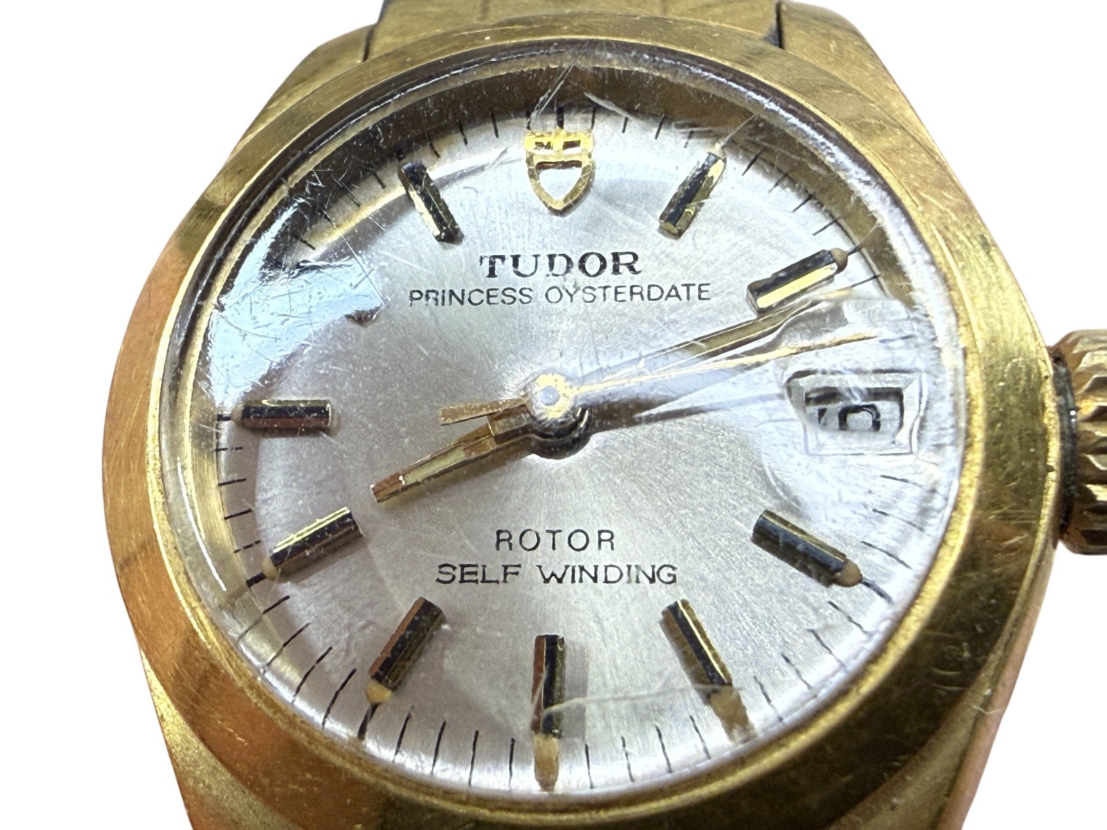 Vintage ladies Rolex Tudor Princess Oysterdate automatic wristwatch RUNNING