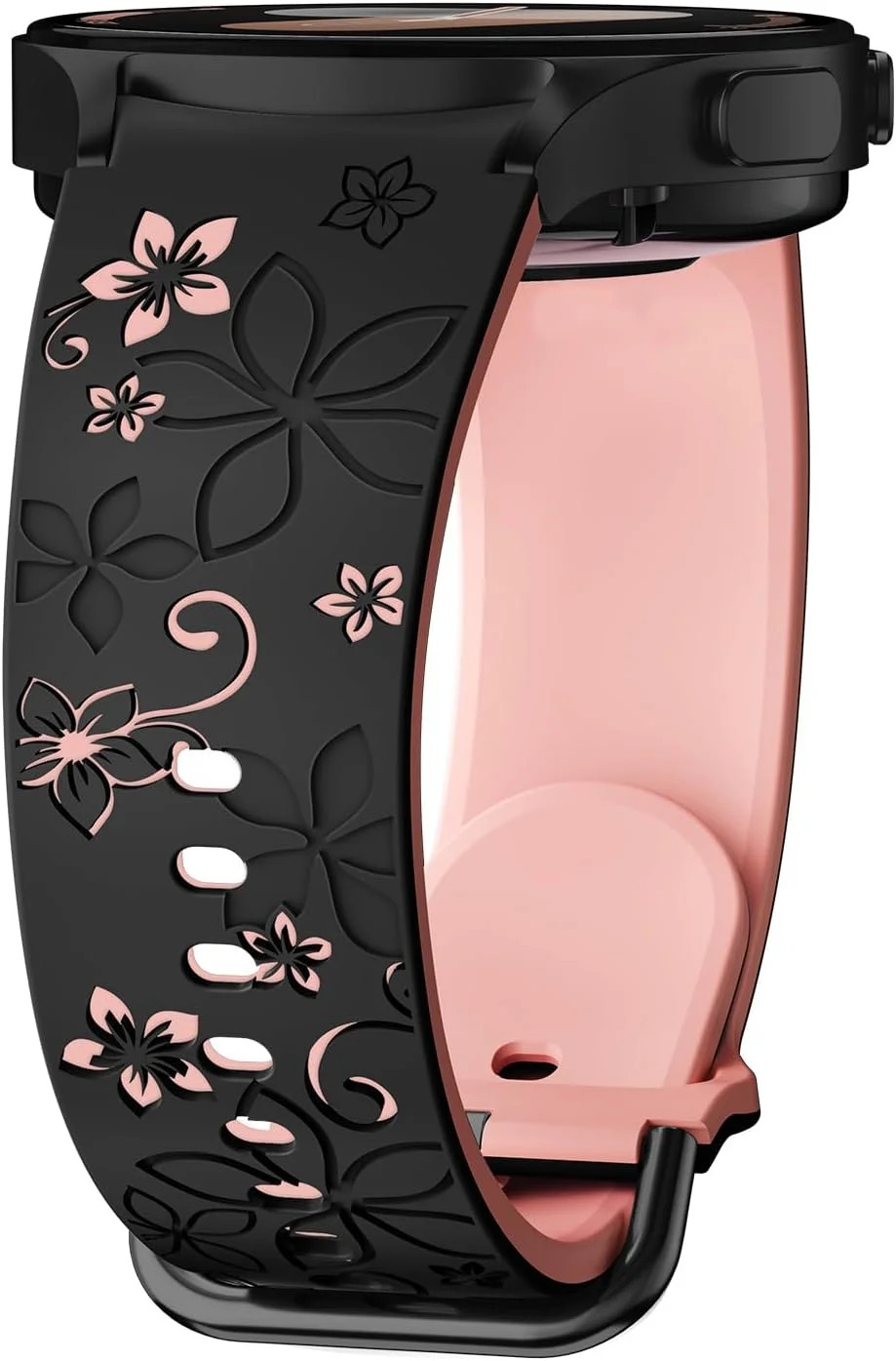 Flower Engraved Band for Samsung Galaxy Watch 7/6/5/4/FE 40mm 44mm/Galaxy Watch