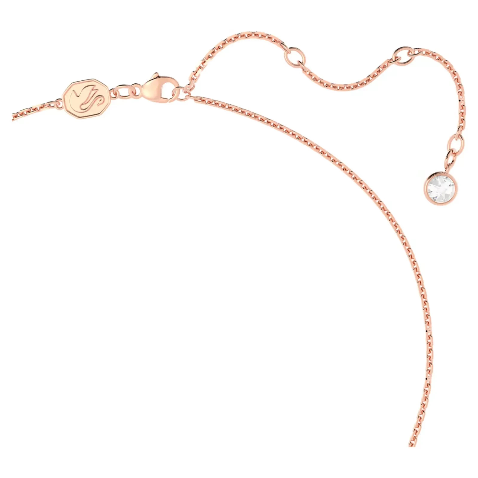 Swarovski Una pendant Heart, Medium, White, Rose gold-tone plated -5628657 New
