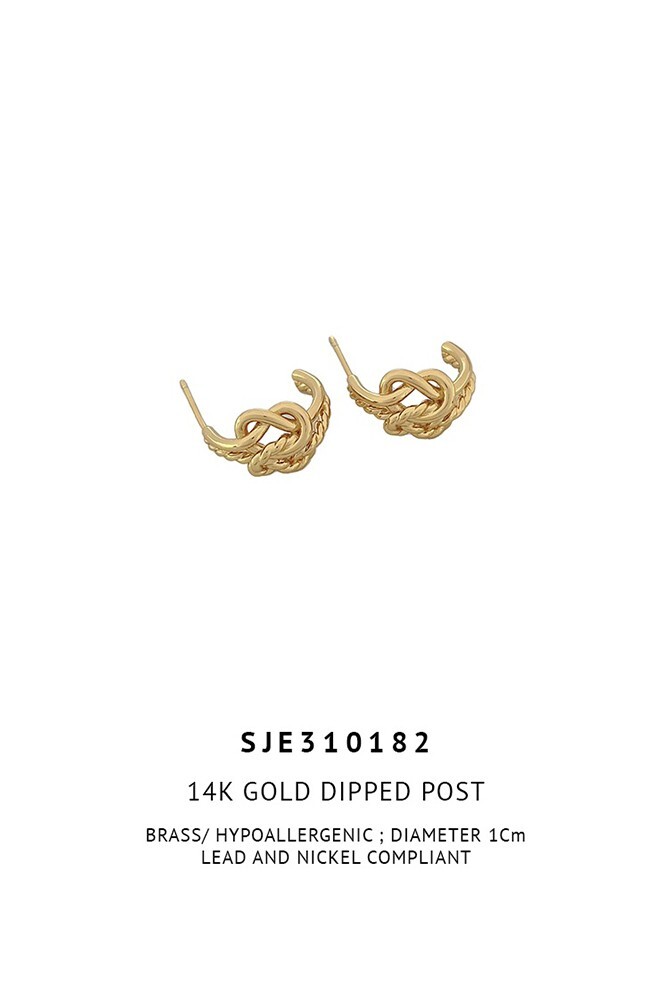 Do Everything in Love 14K Gold Dipped Post Earrings KOREA