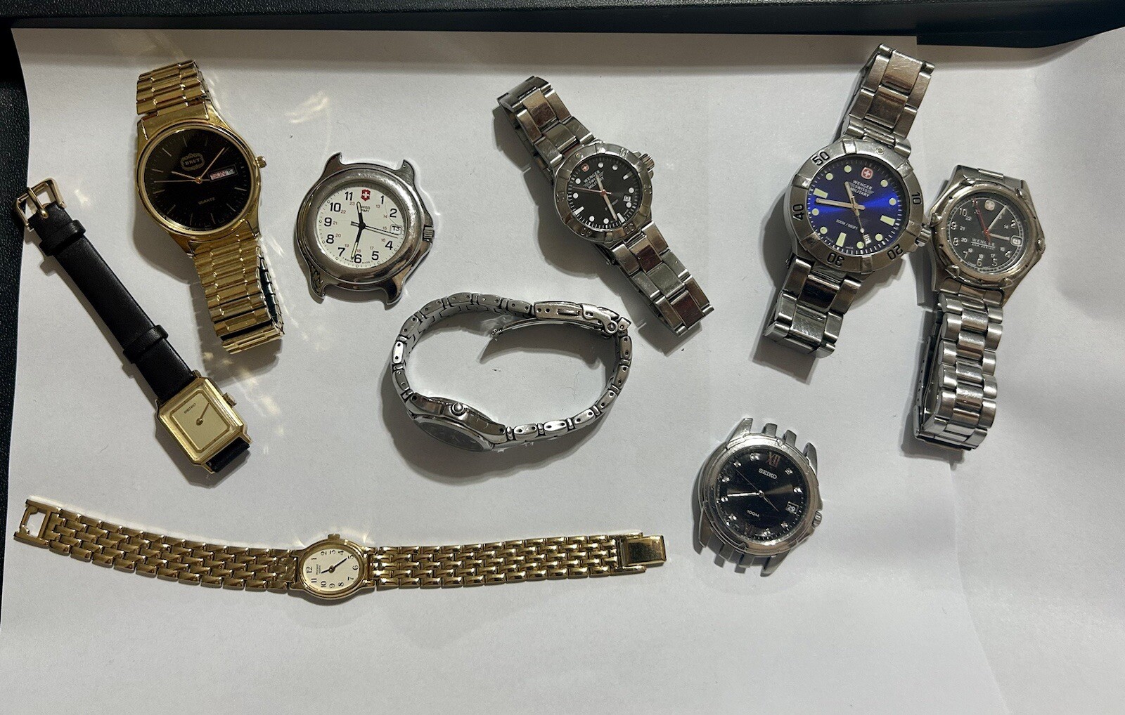 Lot Men’s And Women’s Citizen, Seiko, Pulsar, Swiss Wegner Watches AS-IS