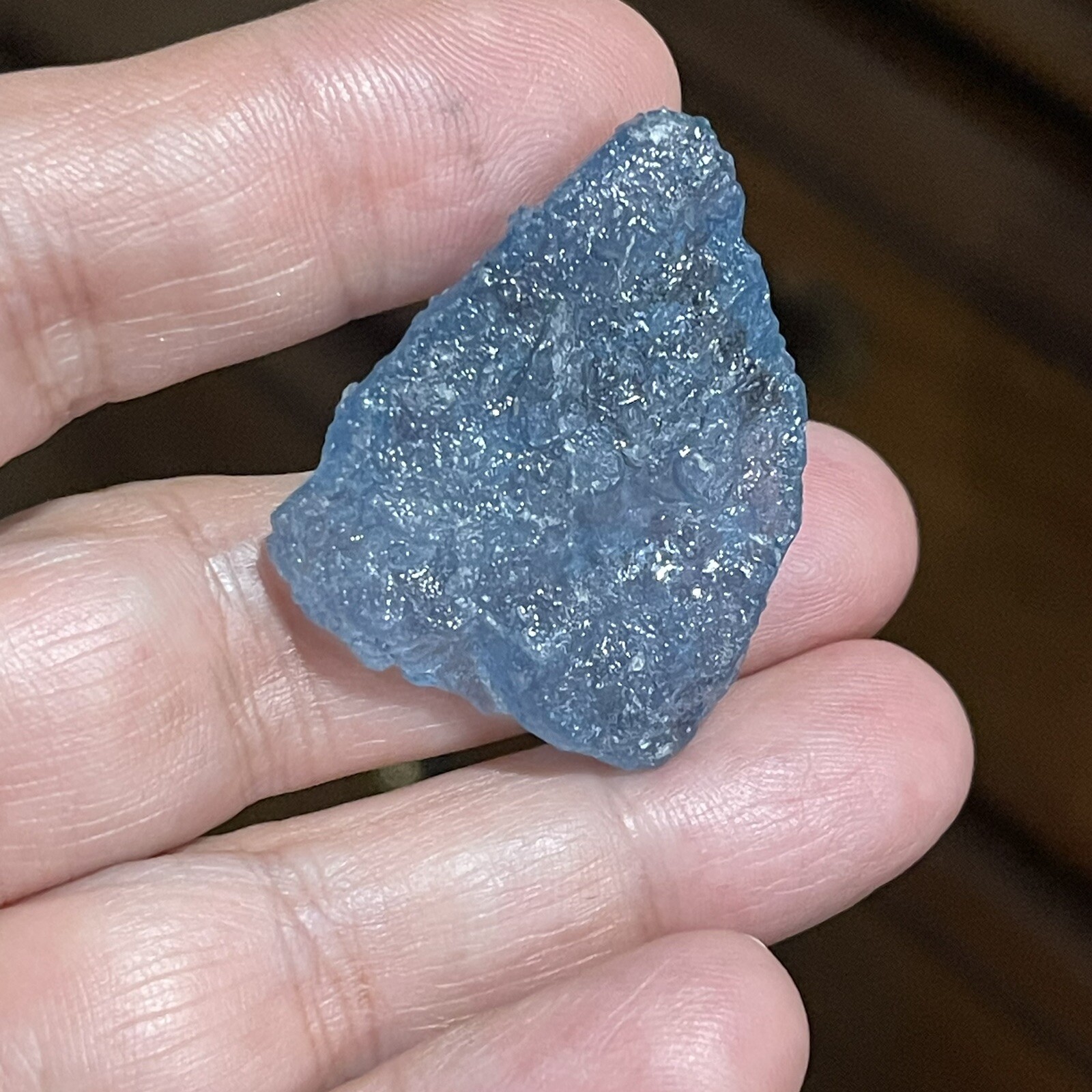50ct 35x28x7mm Rough Blue Aquamarine Resin Coated Gemstone Wire Wrapping Stone