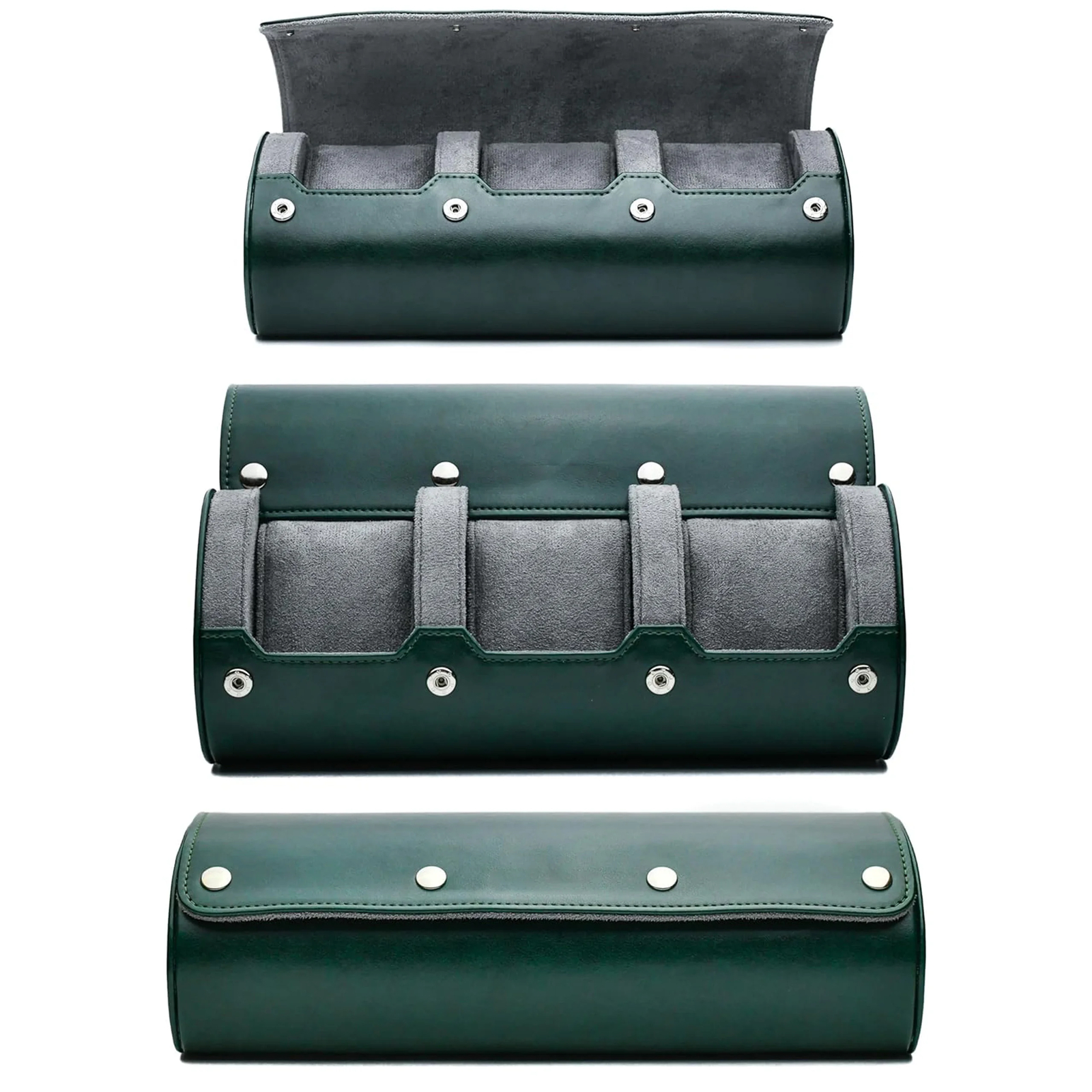 Luxury PU Leather Watch Travel Case 3/6 Slot – Sliding Cushions, Gift-Ready