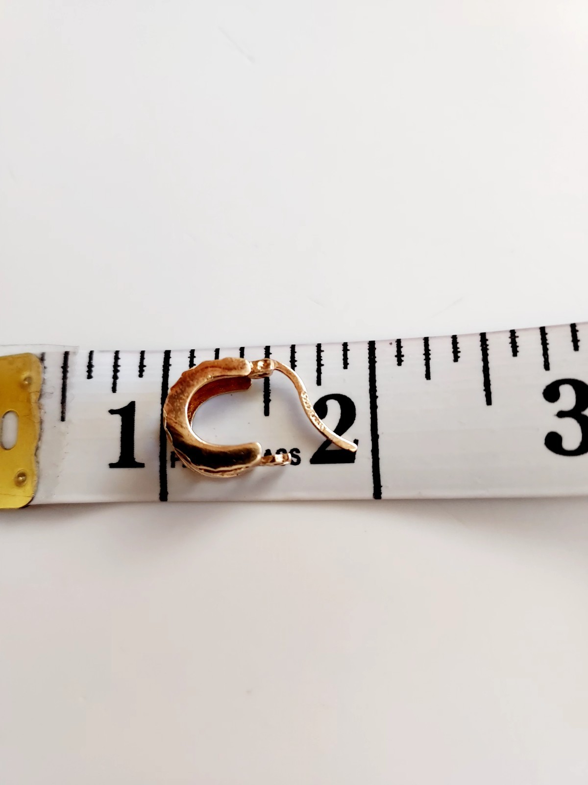 Sterling Huggie Hoop Earrings, Latch Back Closure. Stamped – See Description