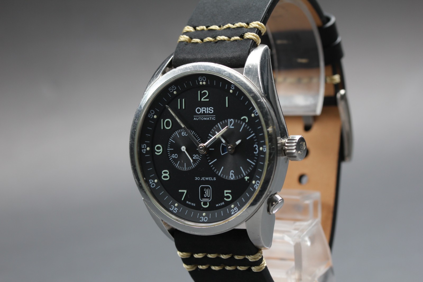 ORIS Worldtimer 7513 Automatic Small Seconds 40mm Black Dial Date Men’s Watch