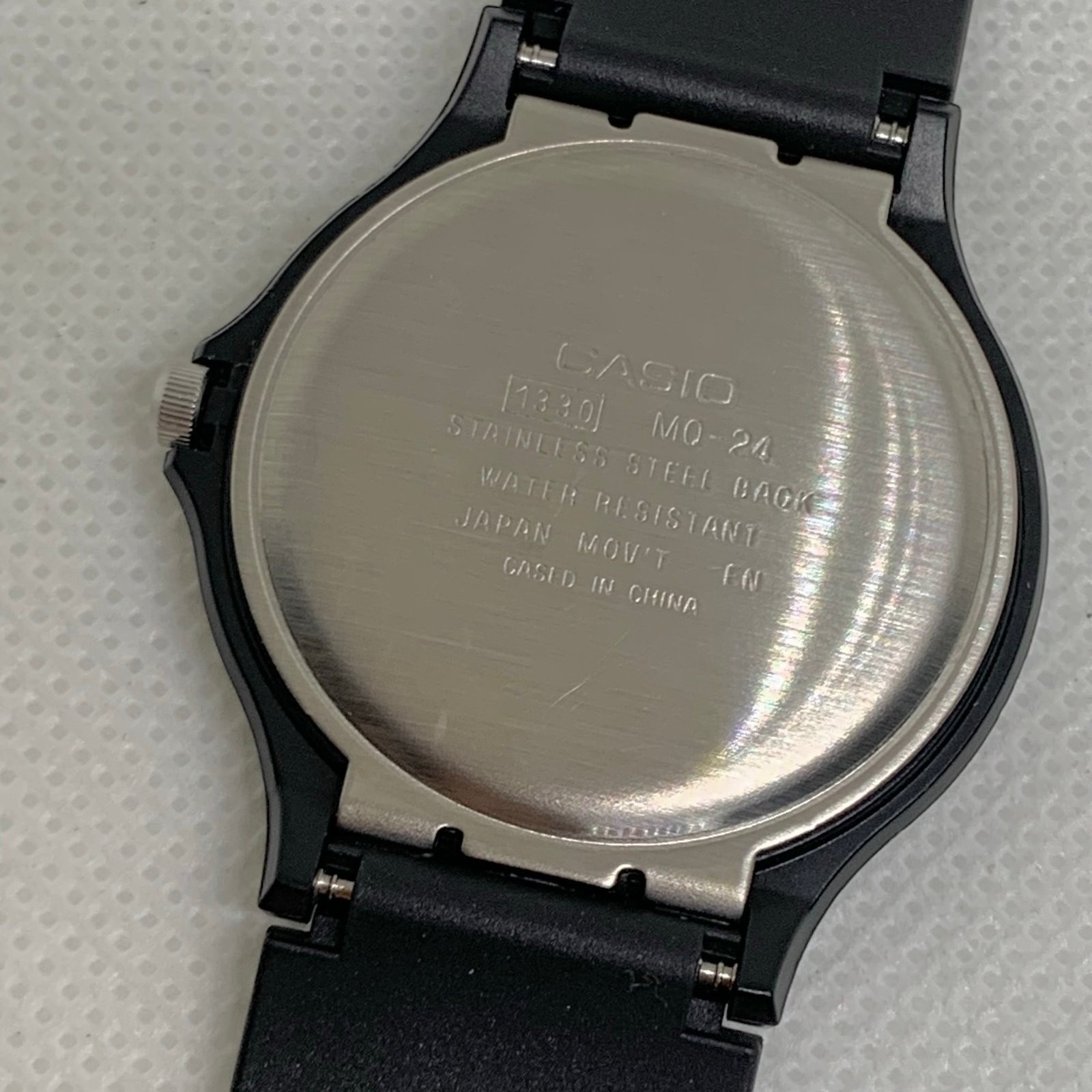 Casio MQ-24-9B Analog Watch Parchment Dial 33mm Retro unisex black band running