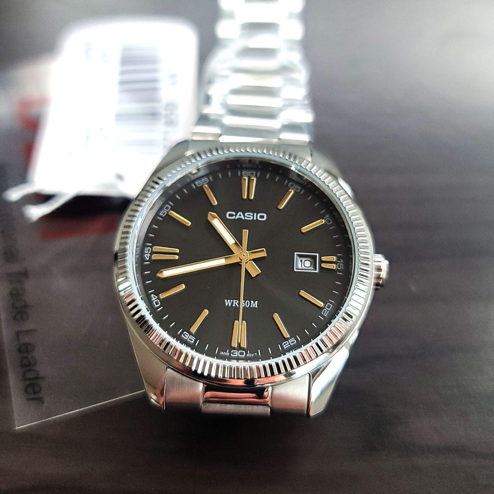 CASIO Men Analog Stainless Steel silver Band Watch Original New MTP-1302D-1A2VDF
