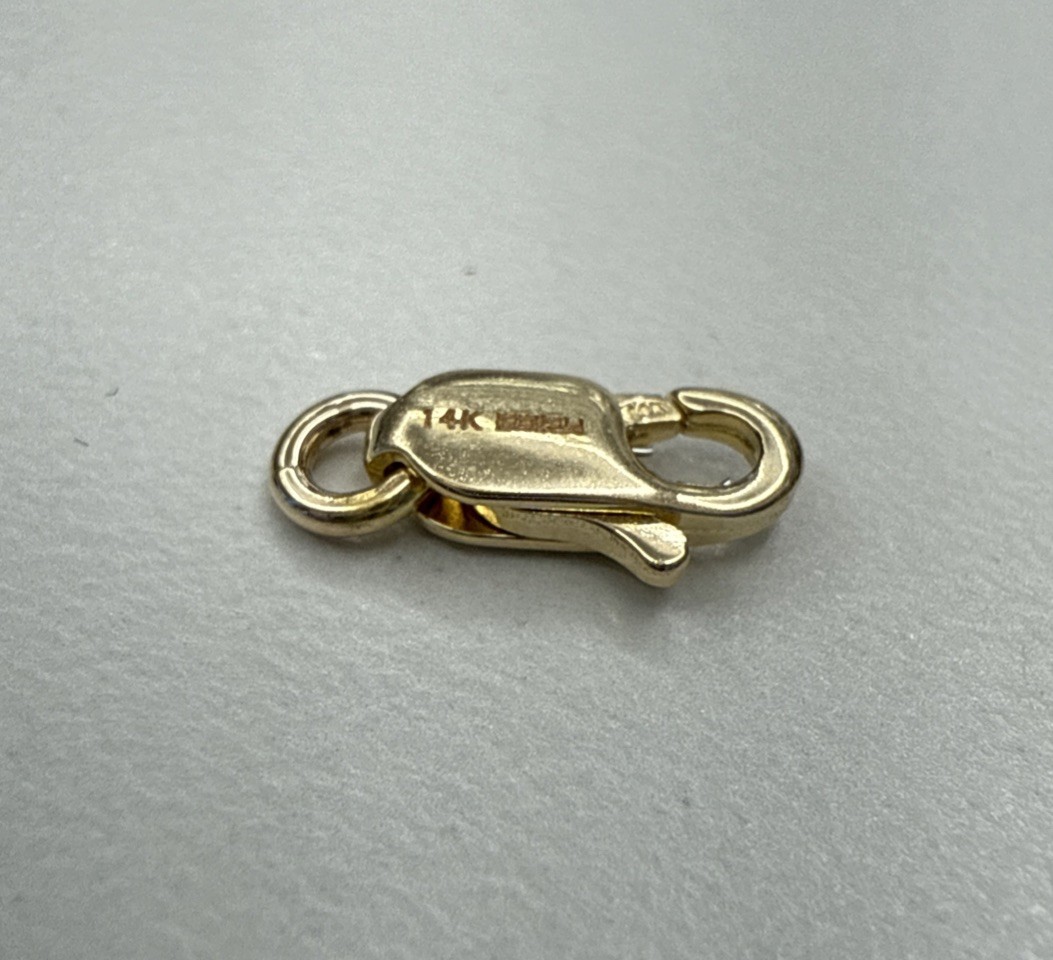 Effy 14k Yellow Gold Oval Lobster Lock 10.25 mm Clasp Finding Made In Italy