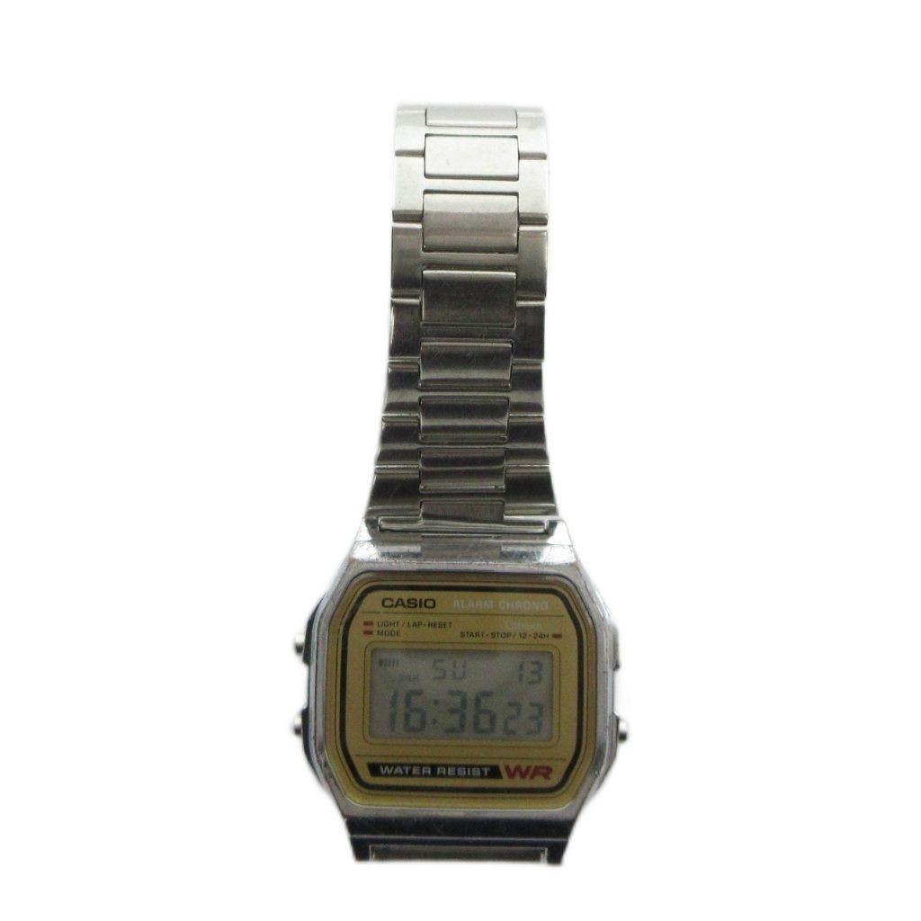 Casio A158WE wristwatch quartz digital watch with calendar silver GY18 MQ fromJA