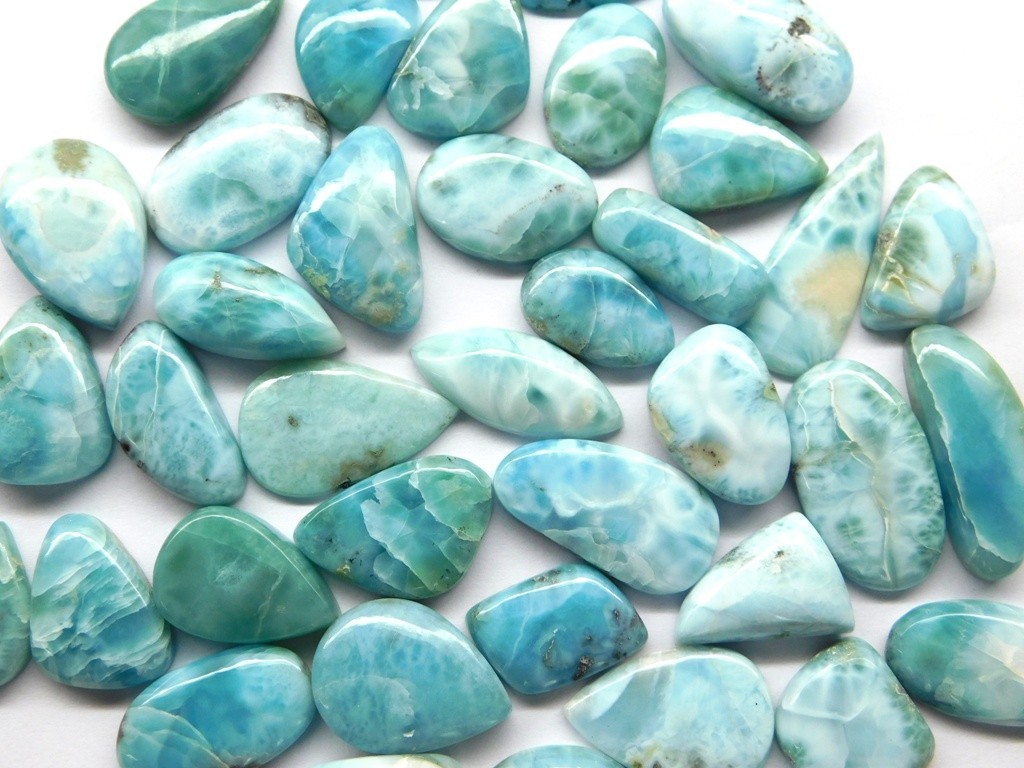 Quality AAA+ Natural Larimar cabochon gemstones For Jewelry Making 71394