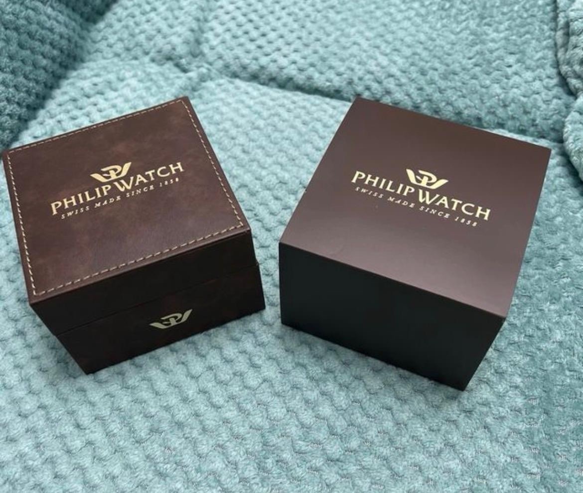 Philip Watch Caribe Men’s Watch Chronograph Black 42mm Steel New