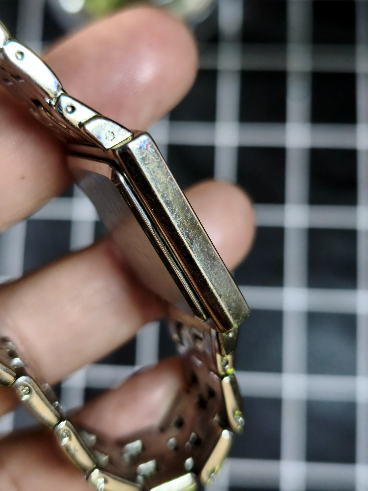 VINTAGE J.SPRINGS BY SEIKO INSTRUMENTS SQUARE MIRROR-DIAL QUARTZ DRESS WATCH