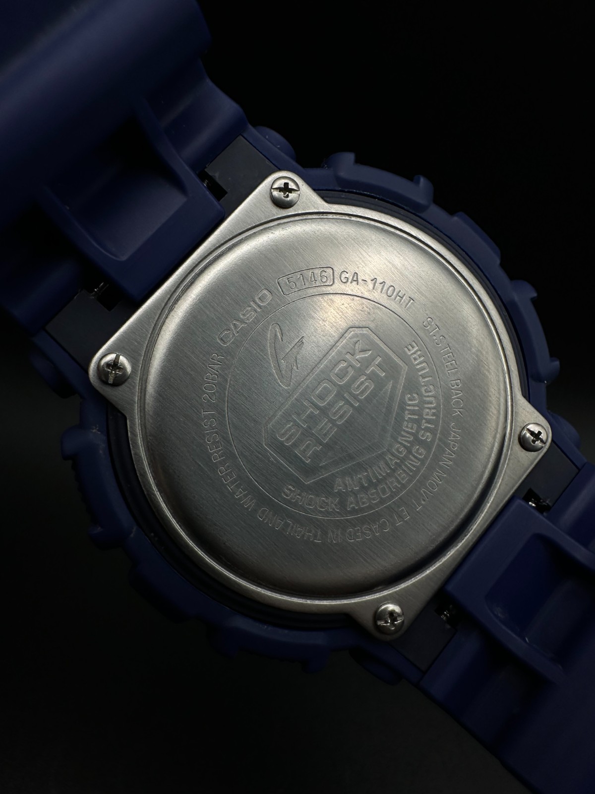 Casio G-Shock Heathered Series 51mm Blue Digital Men’s Watch GA-110HT-2A