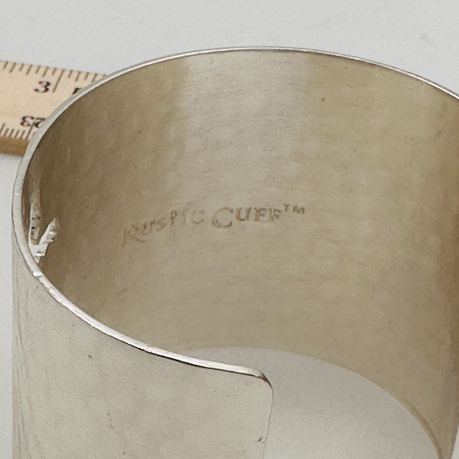 Rustic Cuff Wide Hammered Cross Cutout Silver Tone Statement Cuff Bracelet