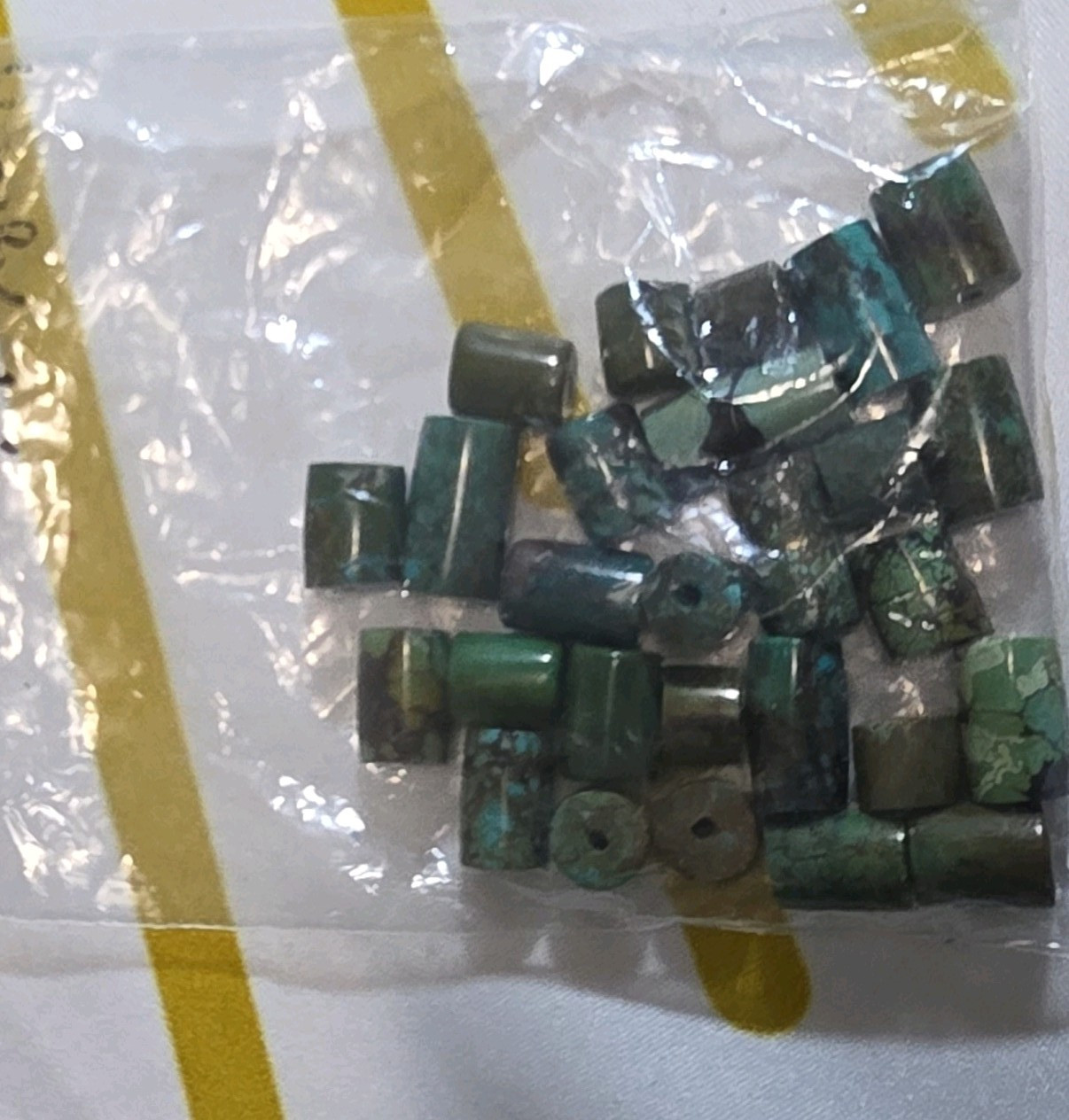 Polished Stone Tube Beads Lot Center-Drilled Green Blue Black Diferentes Medidas