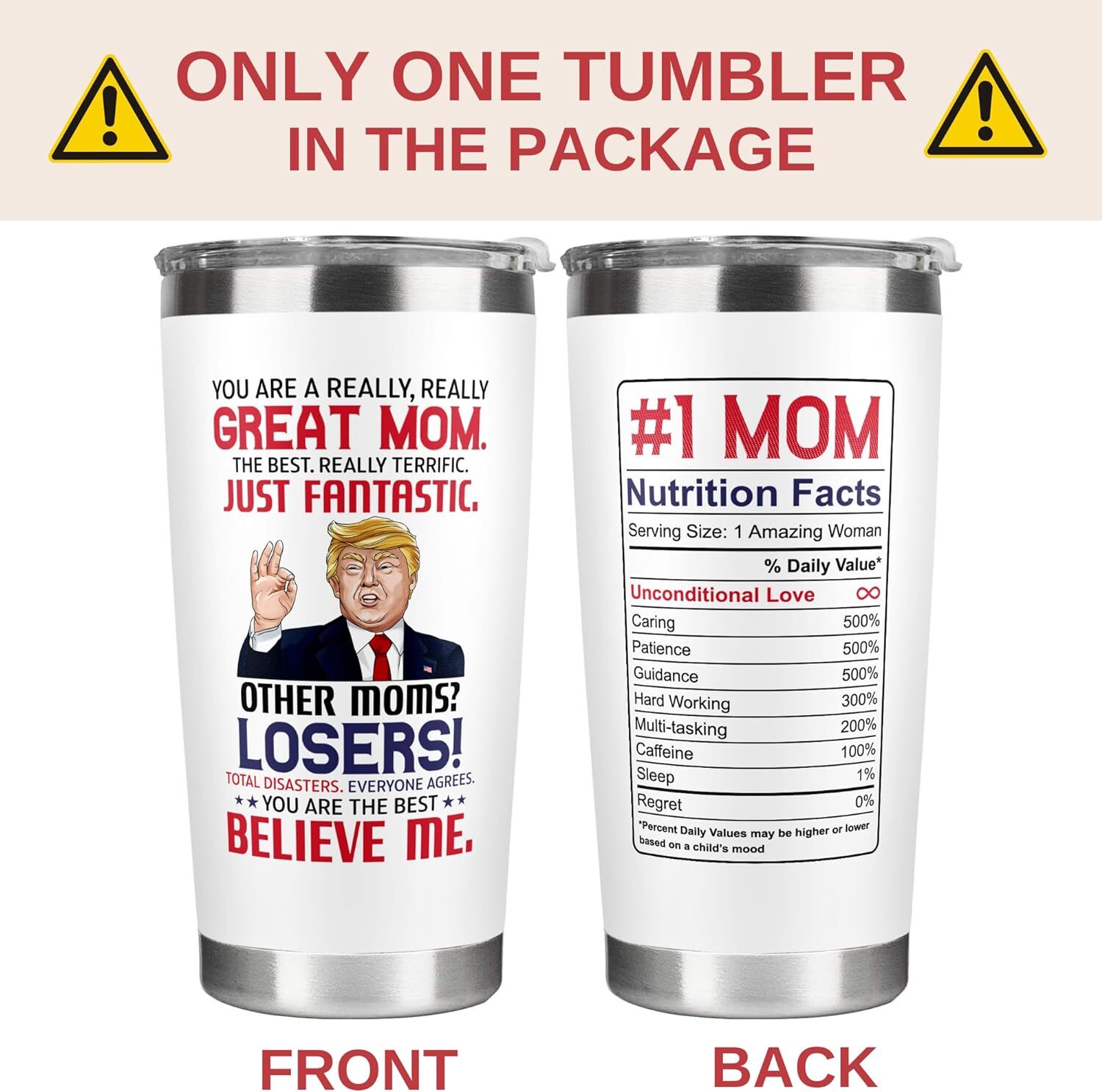 Trump Mom Gifts – Birthday, Mother’s Day, New Mom Gifts – 20 Oz Tumbler